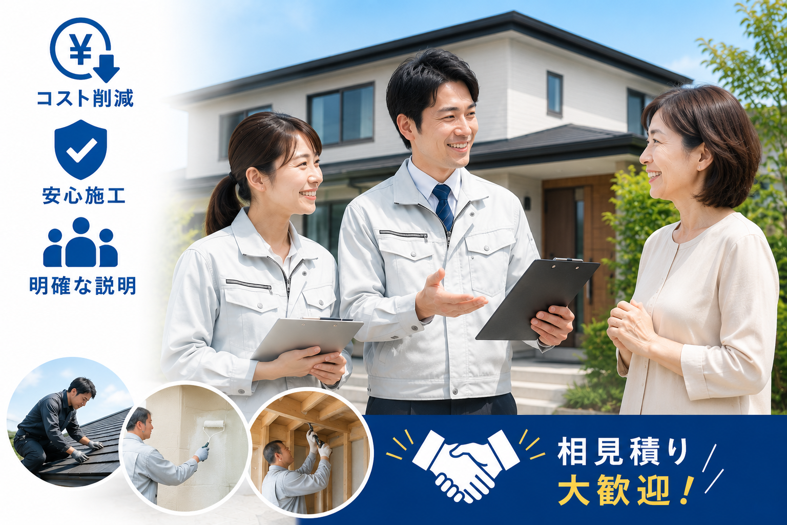 ＜適正価格＞で安心の施工を実現の写真