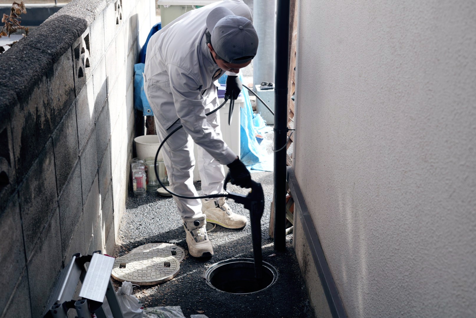 生活排水配管洗浄の画像